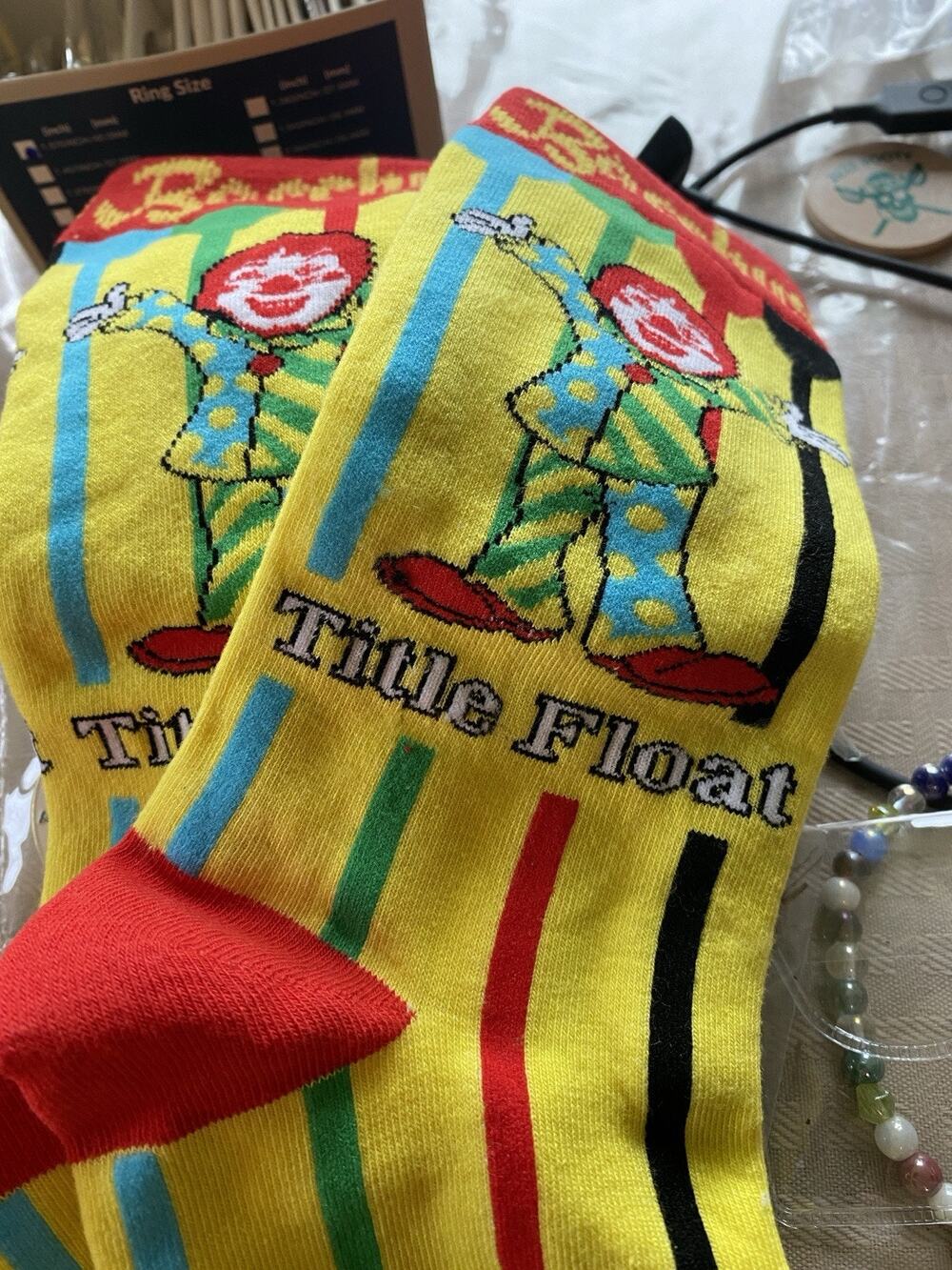 Bacchus 2025 Title Float Socks New Orleans Mardi Gras Krewe Favor W100-04